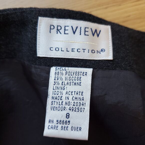 Vintage 90s Preview Collection Gray Wrap Mini Skirt - Picture 8 of 8